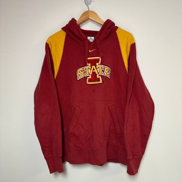 Iowa State Hoodie Nike Cyclones Sweatshirt Red Yellow Modern - Picture 1 of 2